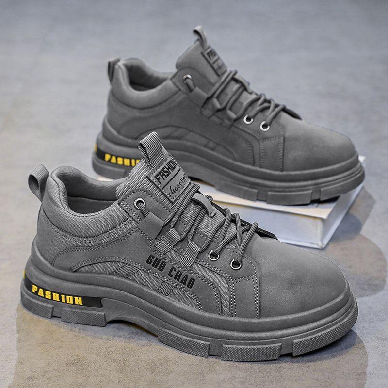 

Men s shoes autumn and winter platform work non-slip and wear-resistant men s labor insurance tide shoes 2025 new plus Martin boots student shoes 44