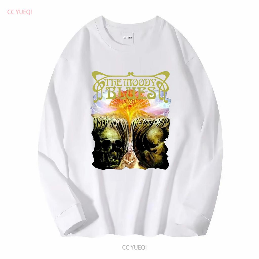 Pánské tričko The Moody Blues Search of Lost Chord Vtipné Černé Bavlněné Vintage Prané Streetwear Unisex Prodyšné Mírně Ležérní