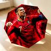 Cristiano Ronaldo 8 Ribs 3Fold Black Glue Uv Protection Umbrella Sun Protection Rainproof Compact Folding Umbrella For Travel Daily Use C924763
