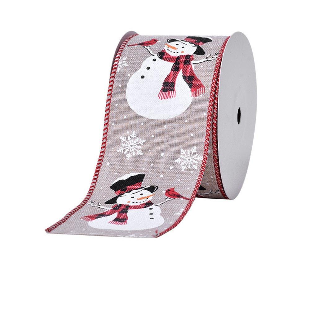 9Metres/roll Christmas Tree DIY Wreath Bows Ribbons Cartoon Gift Wrapping Ribbons  Craft Supplies