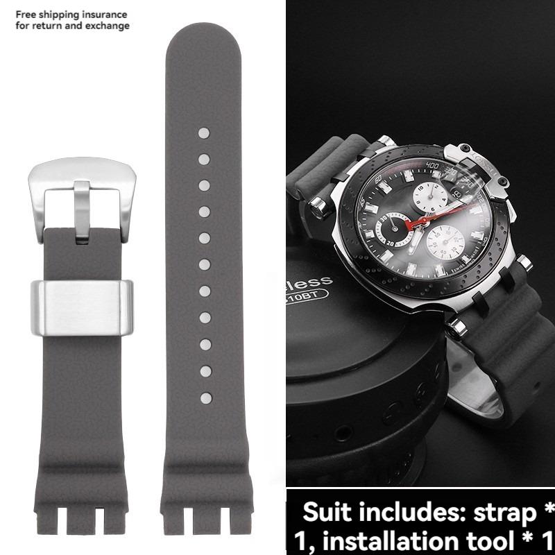 For Tissot Racing Series T115 Silicone Stainless Steel Buckle T115.417 Watch Band Men's Watch Accessories 22mm Waterproof Strap
