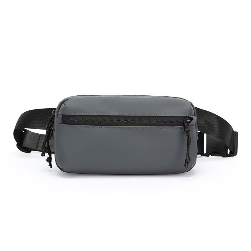 

Модна водонепроникна чоловіча сумка-кросбоді на груди та талію сірий колір