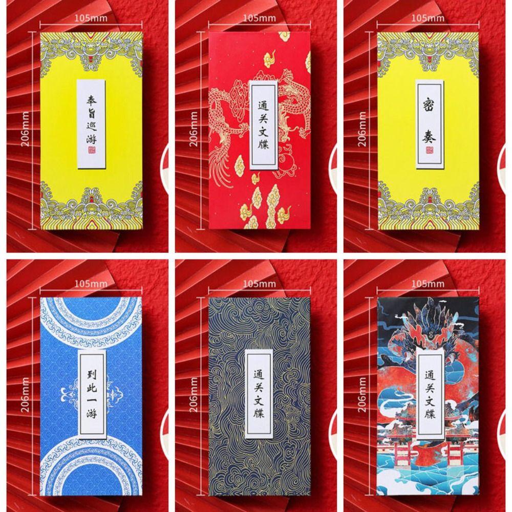 Collect Postmarks Folding Organ Notepad Blank Inner Page Stamp Edition Diary Notepad Traveler Chinese Style Retro Court Notebook