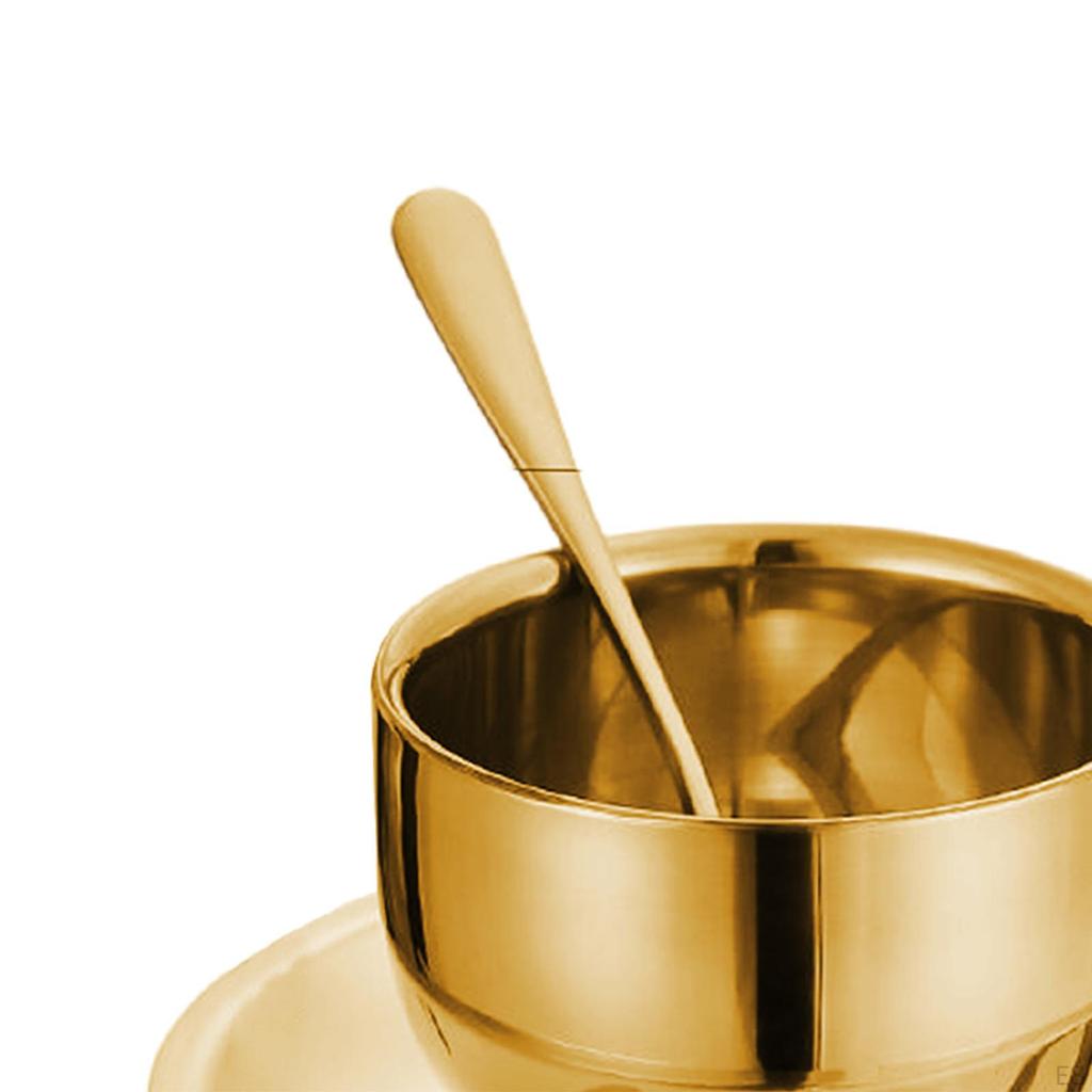 Cappuccino à double paroi incassable avec soucoupe et cuillère à café