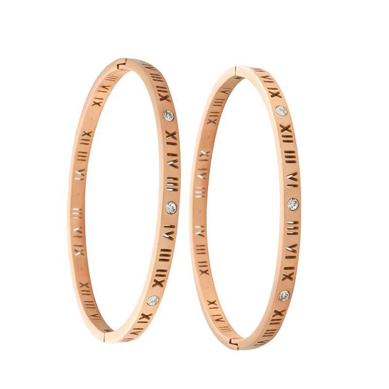 Titanium Steel Bracelet Girls Jewelry High-end Niche I Roman Numerals