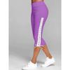 Womens Slim Fit Eyelet Lace Up Capri Leggings Multi Color