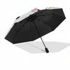 Cute Cow Print Automatic Folding Umbrella - Portable 3-Fold Design with Iron Frame, Perfect for Fans, Travelers, Daily Use, and Gifts!112515