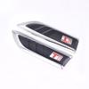 2pcs/lot 3d Sticker Car Hood Chrome Grille Shark Gill Simulation Air Flow Vent Auto Exterior Decoration Chrome Styling Stickers - Chromium Styling -