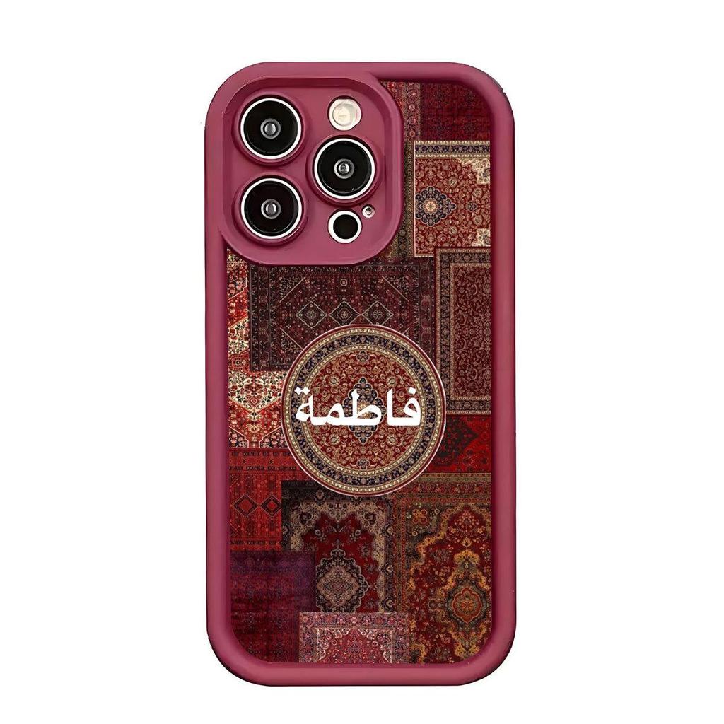 Bohemian Sandstone Groove Eye of the Tiger Wine Red Case for iPhone 15/16/17