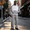 Men's Color Block Raglan Hoodie and Jogger Set, Loose Fit Casual Sweatsuit for Spring and