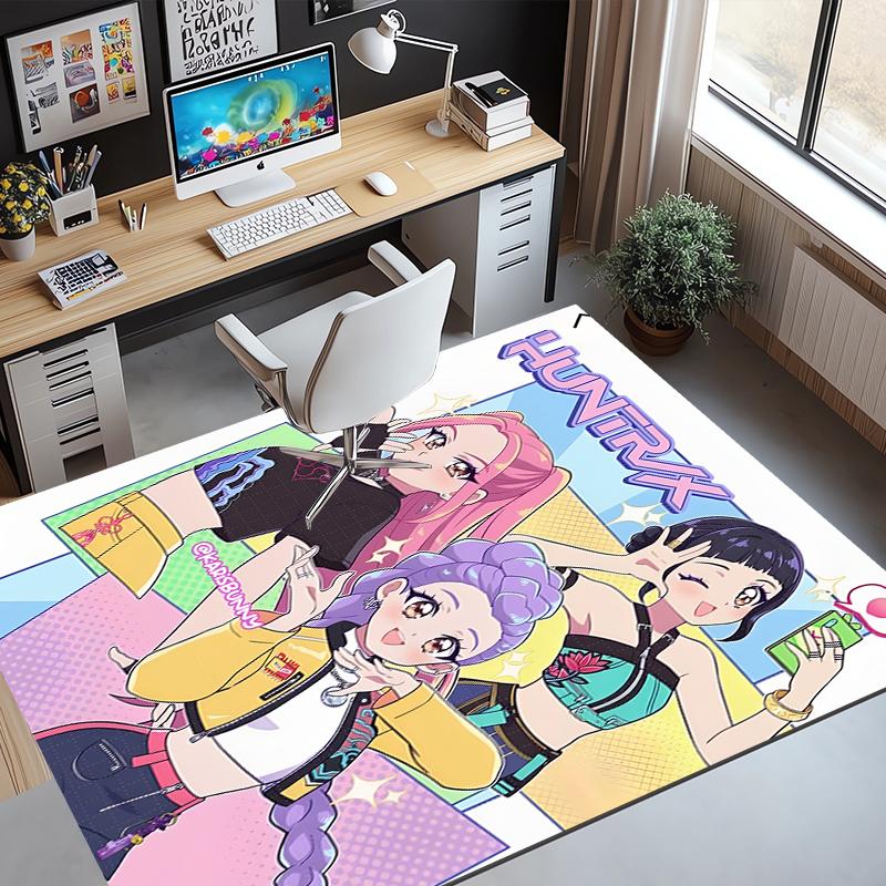 KPop Dämonenjäger Muster Teppich, Innen-/Außenmatte, für Picknick, Spielzimmer, Schlafzimmer, Büro, Wohnzimmer, Heimdeko Teppich, Geburtstagsgeschenk
