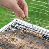 Rejilla Portátil de Acero Inoxidable para Parrilla Barbacoa al Aire Libre Cesta para Asar Pescado Mango de Madera Herramienta para Barbacoa Camping Picnic Cocina
