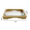 Qinkai Creative Glass Fruit Plate with Bamboo Stand