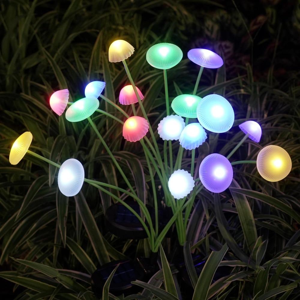 10/8/6 LED Multicolour Solar Mushroom Light Waterproof Warm LED Solar Garden Light Outdoor Decoration Lamp for Villa Garden Courtyard Park