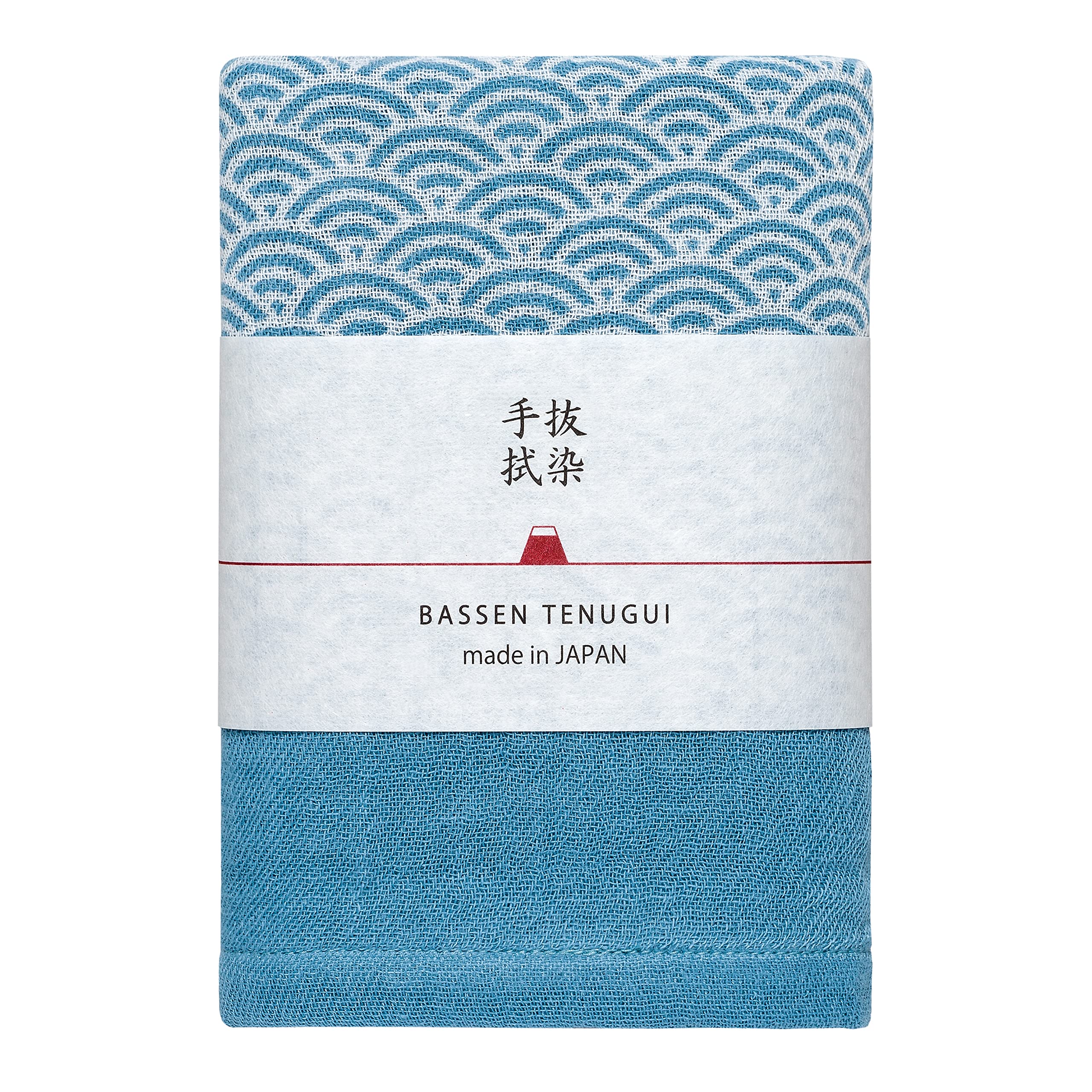 Полотенце Imabari Contex С рисунком методом вытравливания Ручное полотенце Синее Сейгайха Высокоцветное