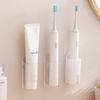 Bathroom Toothbrush Organizers Adhesive Installation Plastic Holder Waterproof Designs for Electric Brushes Space Saving