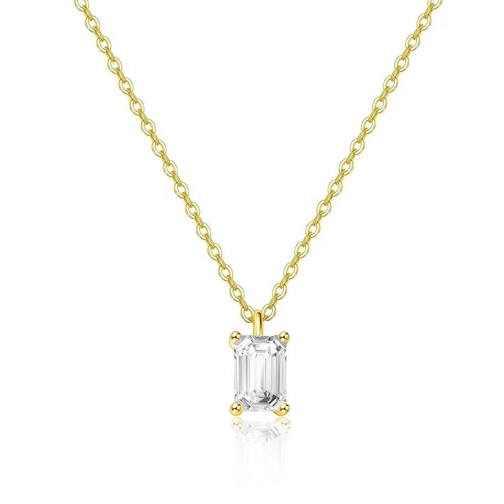 1CT 2CT Solitaire Moissanite Pendant Necklace for Women Pear/Oval/Marquise/Emerald Cut Lab Diamond S925 Silver Necklaces Jewelry