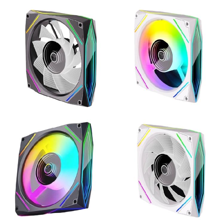 12x12cm Universal Computer Fan Addressable ARGB Asynchronous Light Support Silents PWM Technology Mirror Finish