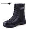 Men's Lined High-Top Canvas Combat Boots