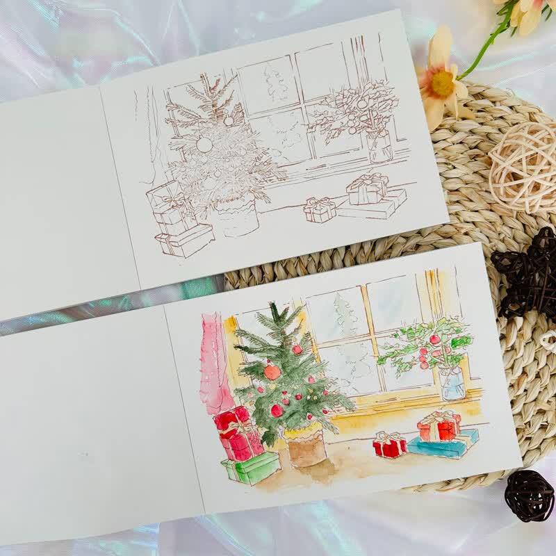One Person's Small Forest Watercolor Four Seasons Coloring Book