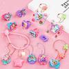 Kit de fabrication de bijoux magiques 3D Bricolage Magique Bagues Bijoux Porte-clés Boîte créative artisanale Ensemble pour filles Cadeaux de Noël Anniversaire