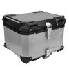Motorcycle Top Box Aluminum Alloy 55L Quick Release Water Resistant with Safety Lock Reflective