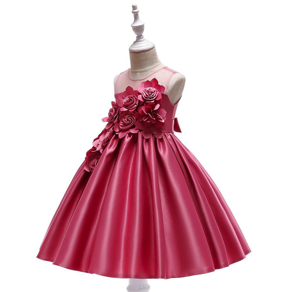 Girls' Flower Princess Performance Dress