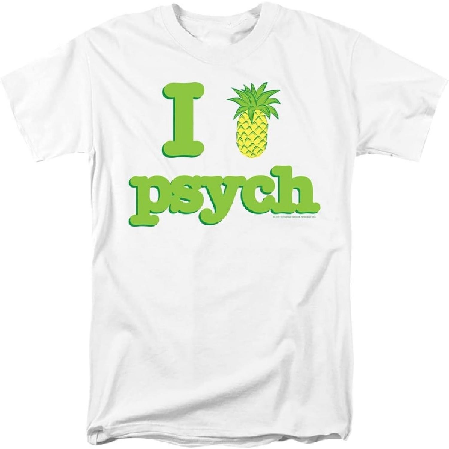 Psych I Pineapple Psych T-Shirt, White, Large(1) XXXXXL белый