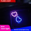 Heart Shaped Solar Powered Glow Lights For Car Dashboard Decoration Featuring Cordless Design And Multiple Modes