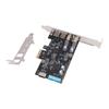 PCIE to USB 3.2 Gen 1 Card 10Gbps Bandwidth 4 USB PCIe Expansion Adapter Card for Desktop PC