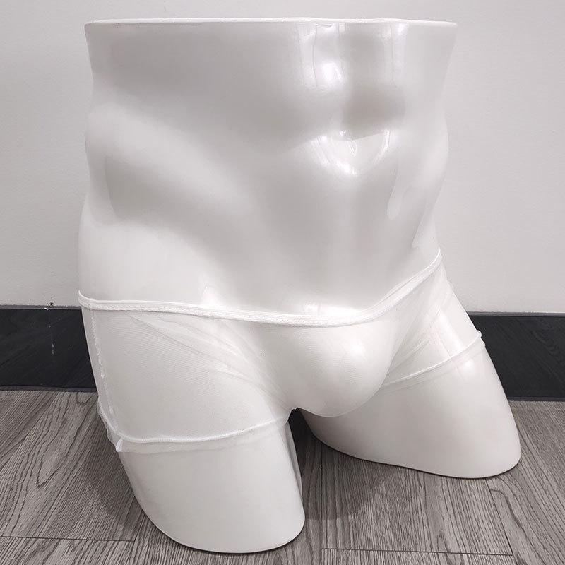 Men's Underwear Mesh Transparent Flat Corner Pants Low Waist Breathable Thin Four Corner Shorts