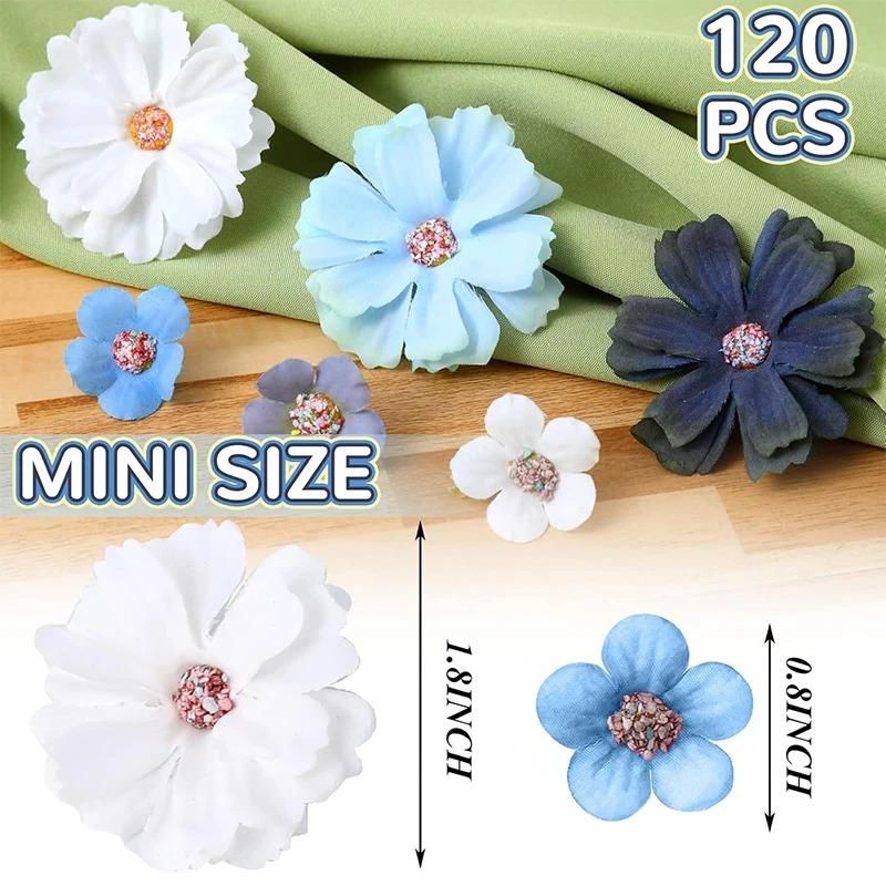 50Pcs Mix Artificial Flowers Silk Fake Flower for Home Decor Wedding Decoration DIY Party Supplies Wreath Craft Gift Accessories