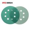 5Inch 8Hole Sanding Discs& Wet Dry PET Film Green Sandpaper Polishing
