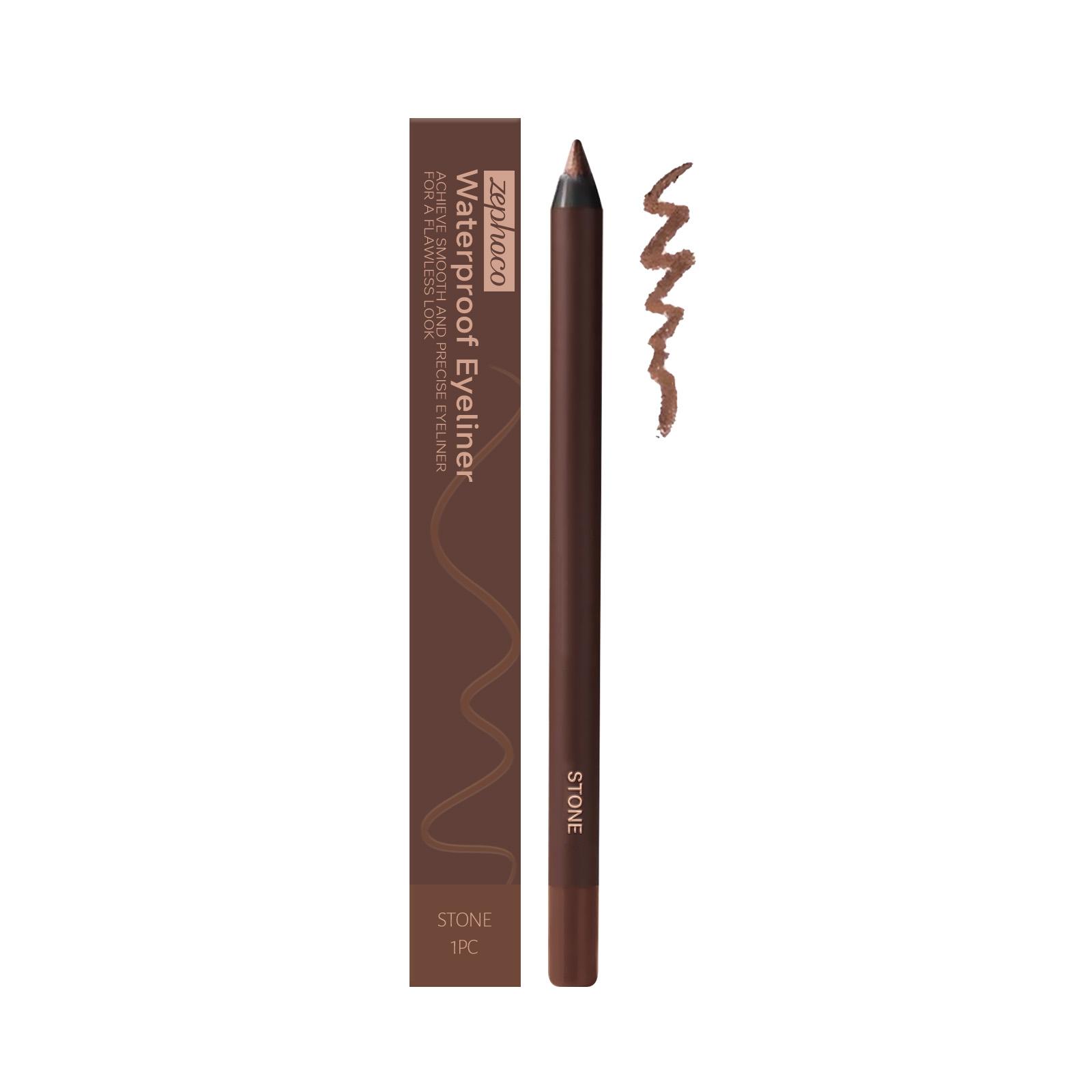 zephoco stone brown waterproof eyeliner, eye makeup, waterproof, non-fading, silky smooth eyeliner gel pen