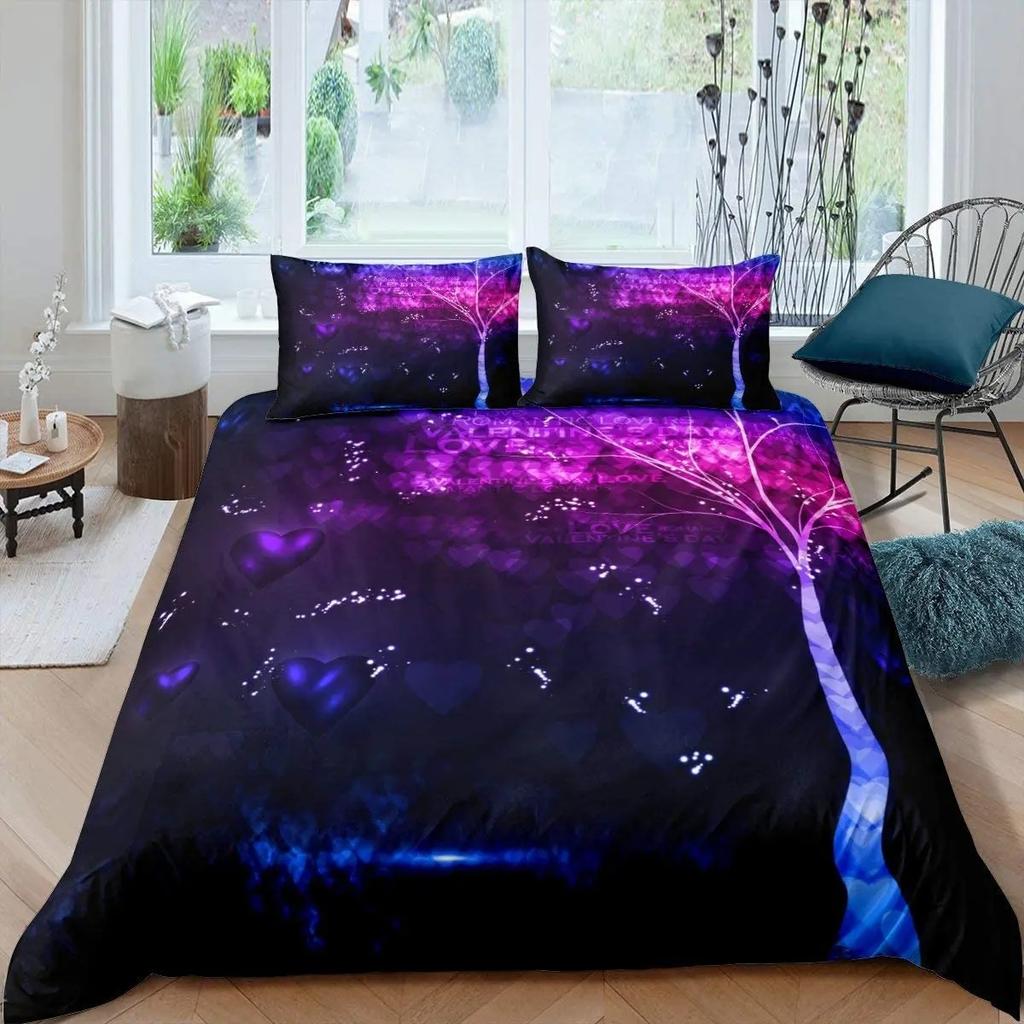 Tree Of Life Duvet Cover Set Polyester King Queen Full Size For Kids Boys Girls Bedding With Comforter Cover