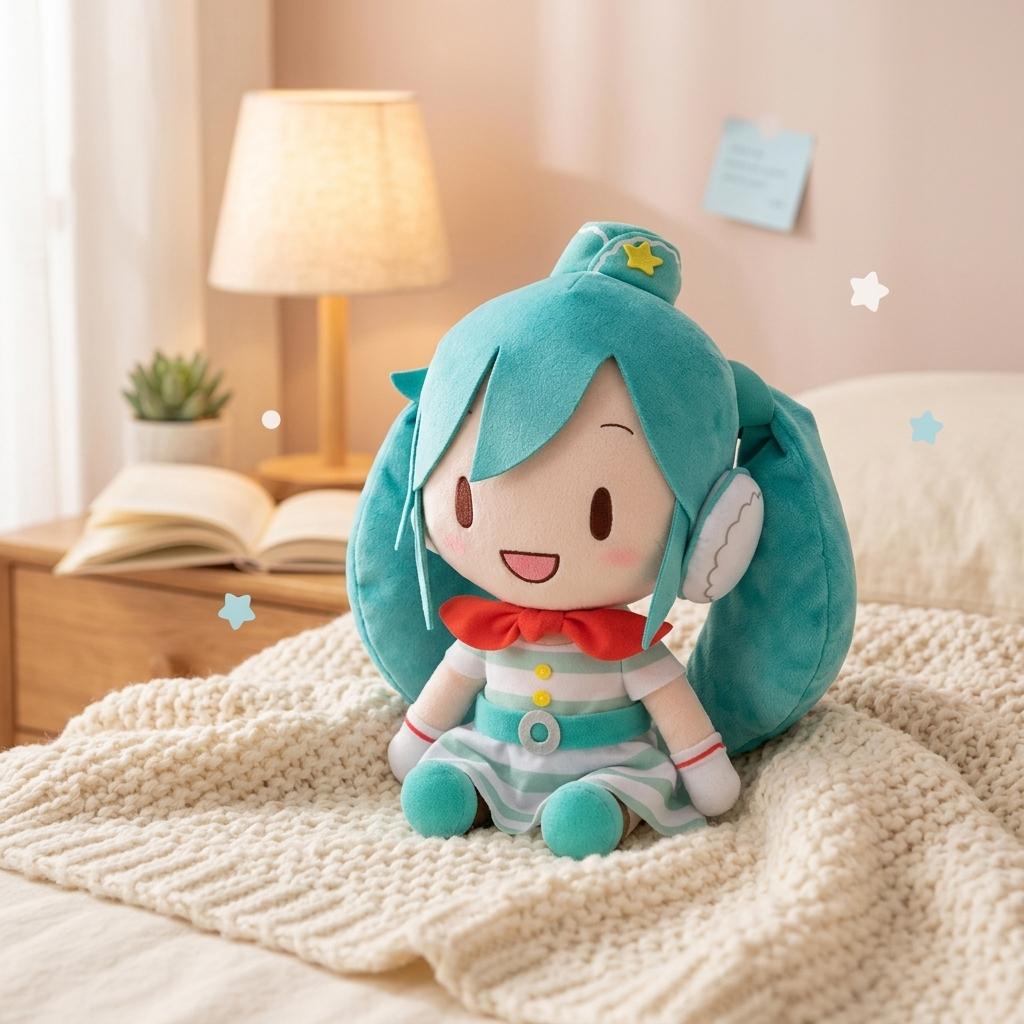 Miku Fuwa Petit Stewardess Air Hostess 32cm Sitting Plush Doll Authentic Genuine Original PP Cotton Filled Stuffed Toy