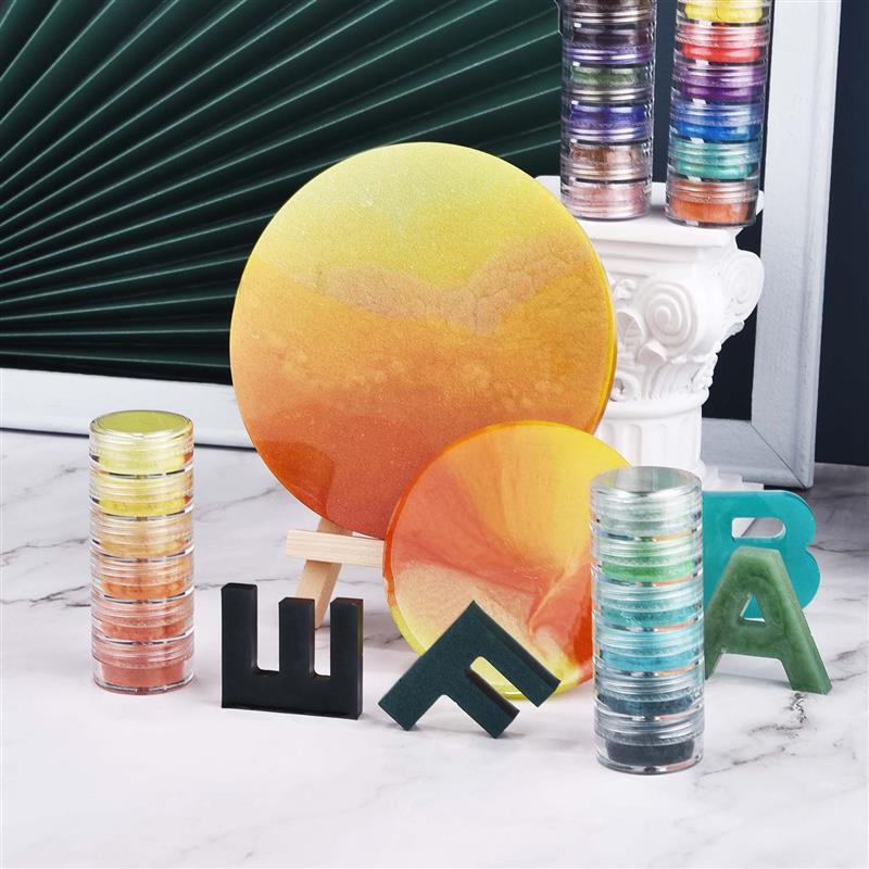 6 Renk Seti Sedefli Mika Tozu Epoksi Reçine Boya Renklendirici Pigment İnci Tozu Kendin Yap Malzemesi Epoksi Reçine Dolgu