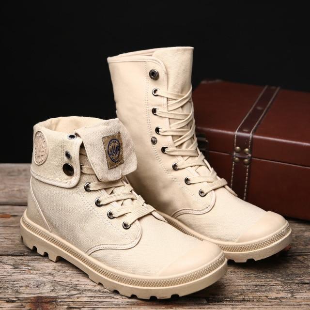 Hombre Botas militares Moda al aire libre Lienzo Zapatos altos Zapatos  casuales Botines Negro Chelsea Botas Zapatos De Hombre comprar a buen  precio — entrega gratuita, reseñas reales con fotos — Joom