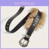 Trendy Waist Belt With Metal Pin Buckle And Plush Pattern For Womens Fashion Accessories