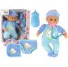 Leantoys Doll Baby Sound Pacifier Bib Blue Pajamas Kitten