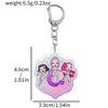New Cute Cartoon Witch Hunter Double sided Keychain Backpack Pendant Personalized Accessories