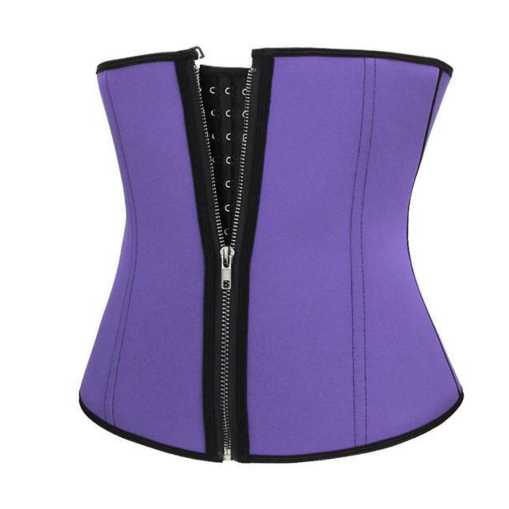 Queenral S-3XL Корсет Body Shaper Талия Тренер Корректирующее белье Корсеты Сексуальные Бюстье Пояс для похудения Корсет под грудь Моделирующий ремень Бурлеск S фиолетовый