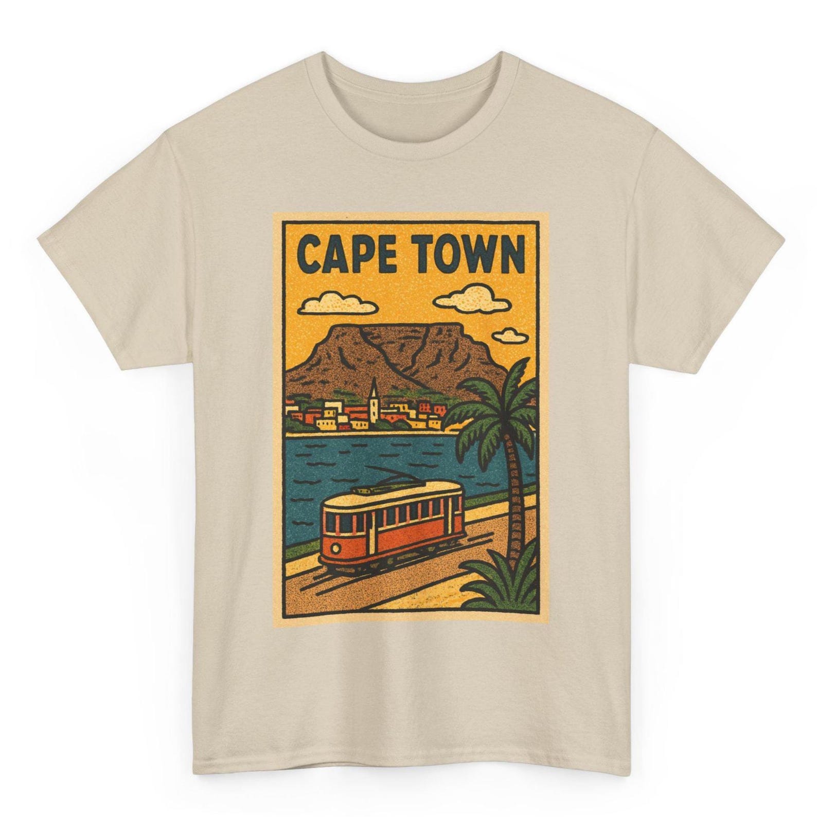 Cape Town T-Shirt: Retro Comic South African City Tee 4XL