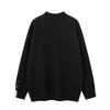 Unisex Oversized Streetwear Knit Sweater With Irregular Patchwork Embroidered Details Acrylic Blend Winter Warm Loose Fit