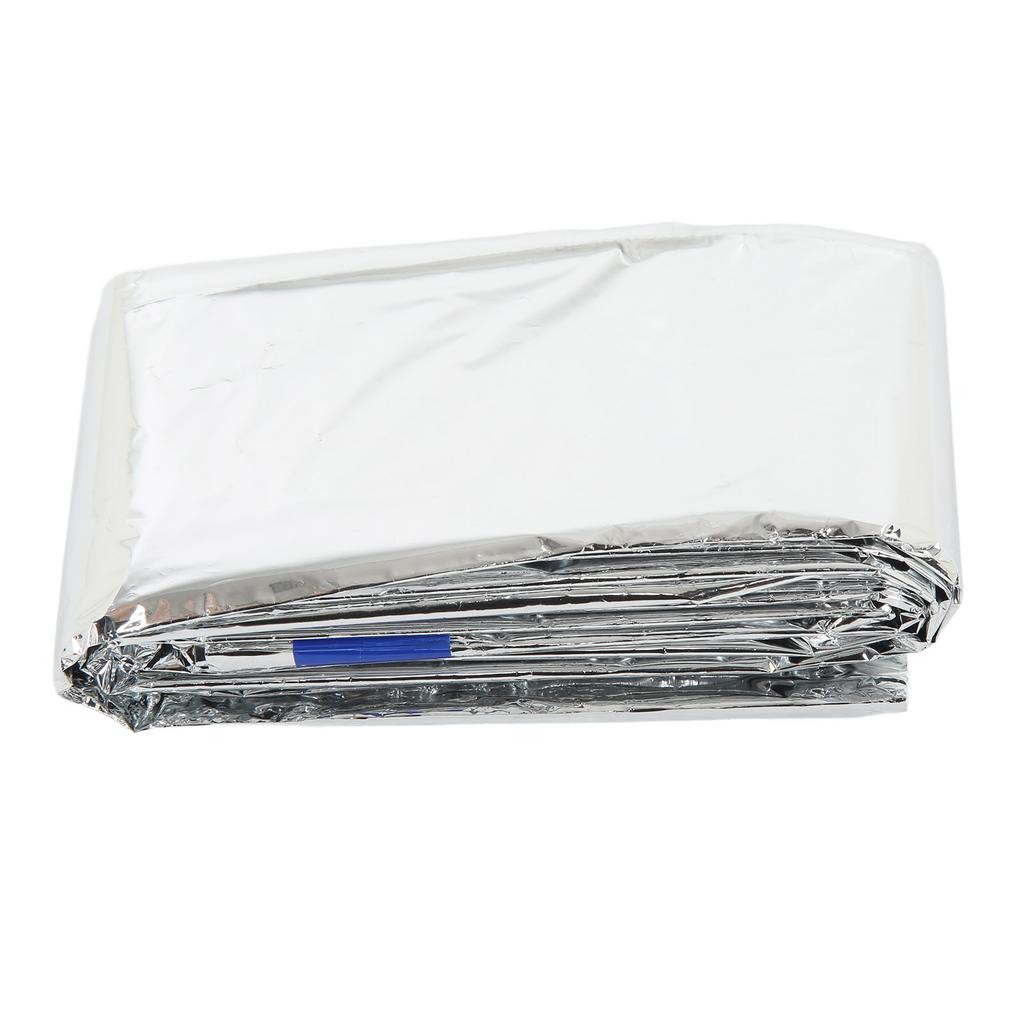 Survival Blanket Waterproof Foldable Emergency Thermal Blanket for Outdoor Camping Hiking Silver 200x100cm