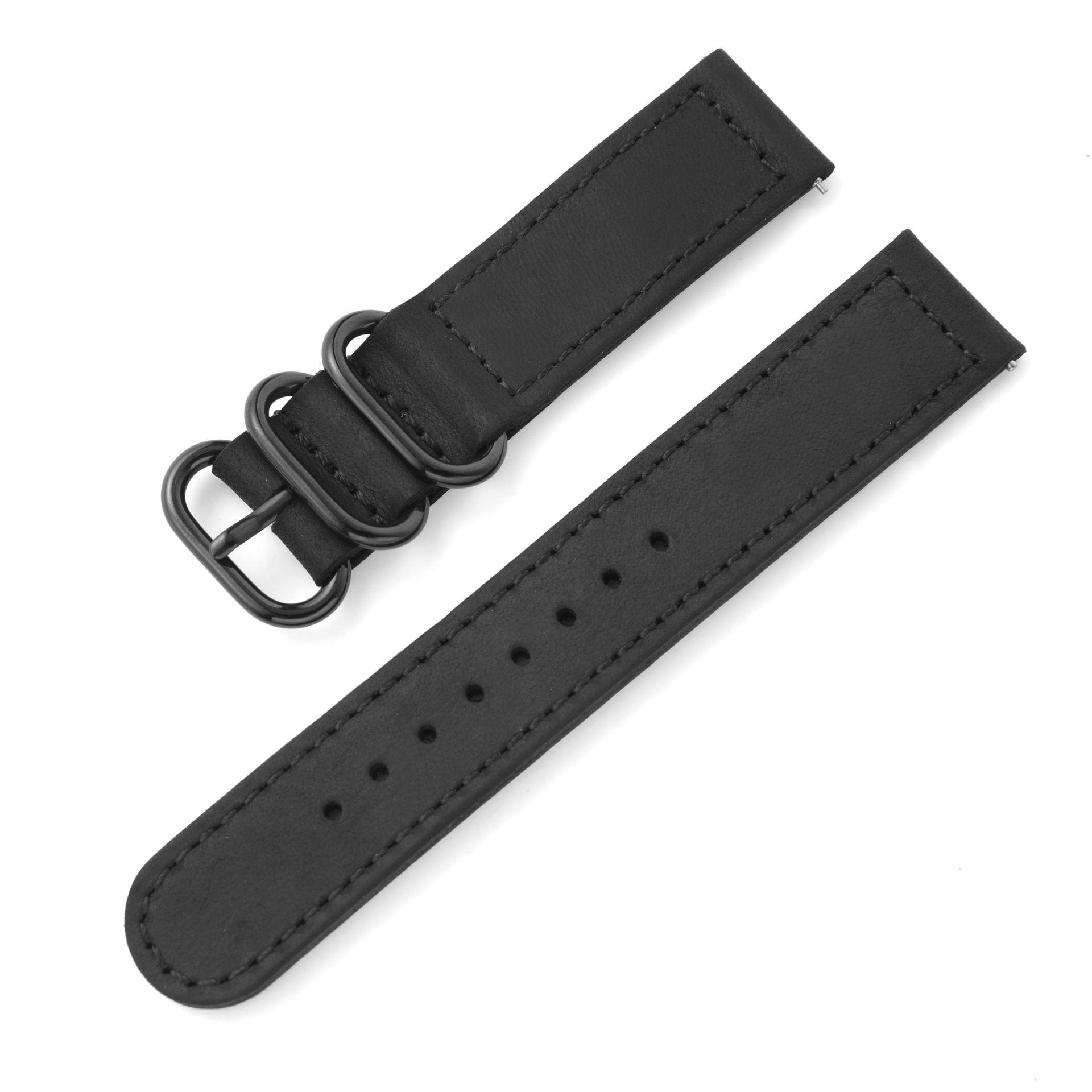 

18мм 20мм 22мм Винтажный ремешок из натуральной кожи Crazy Horse - Быстросъемный ремешок Raw Ear Высококачественный деловой ремешок для умных часов Huawei Samsung 22mm