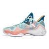 Anta Crazy Tide 4 עמידות להחלקה סופגות זעזועים עמידות נעלי כדורסל אמצע גובה נעלי ספורט לגברים לבן כחול ורוד 112231106-2