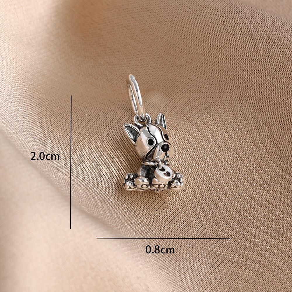 New 925 Silver Puppy Panda Bee Hedgehog Pendant, Suitable for European Bracelet DIY Exquisite Jewelry
