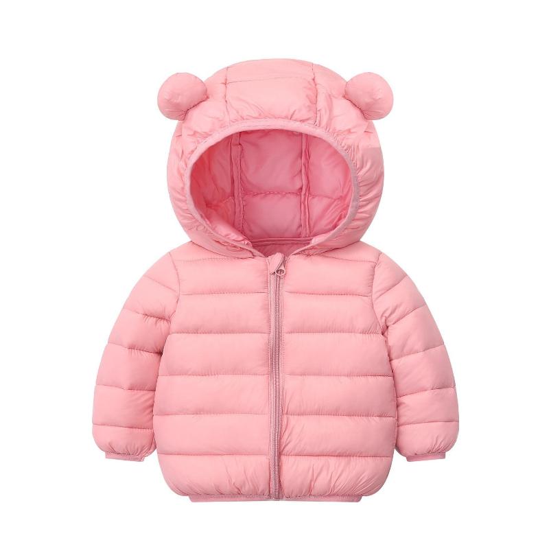 Winter New Children's Cotton-padded Jacket Plus Velvet Thickened Baby Hooded Jacket