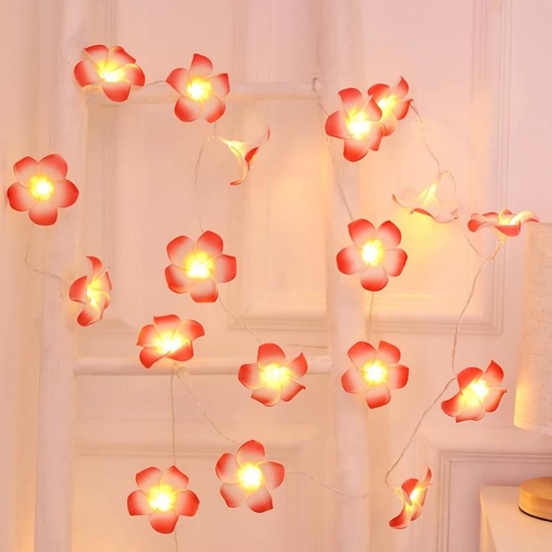 1PC 10Leds 1.5M Led Flower String Lights Bedroom Wedding Party Festival Decorative Fairy Lights Operated Wall Lighting